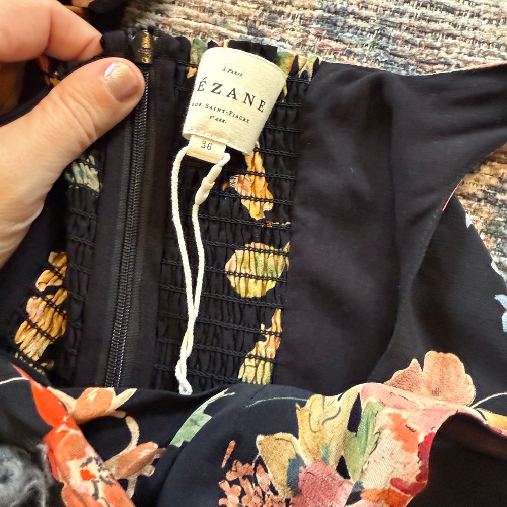 Sezane silk Dorotha dress size 36 nwot - Picture 5 of 5